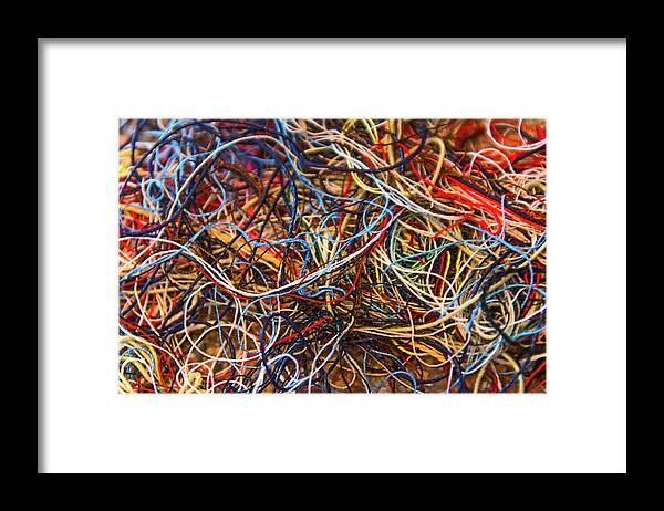 Abstract Framed Print featuring the photograph String Theory by Ira Marcus