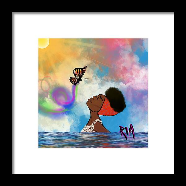 Baptism Framed Print featuring the painting Strip off the old personality by Artist RiA