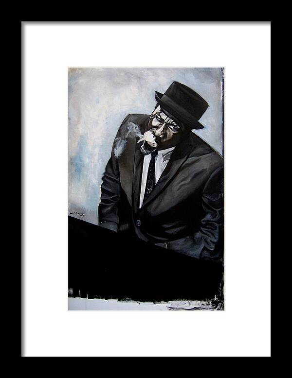 Thelonious Monk Framed Print featuring the painting Study - Monk by Martel Chapman