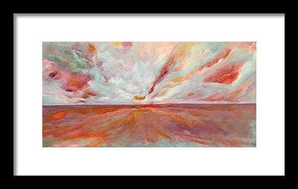 Abstract Framed Print featuring the painting Stupendous by Soraya Silvestri