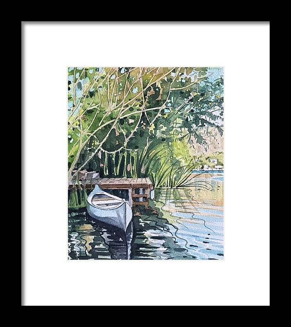 Canoe Framed Print featuring the painting Summer Afternoon by Luisa Millicent