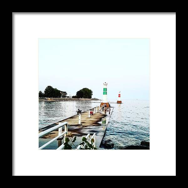 Chicago Lake Michigan Pier Framed Print featuring the photograph Summer at Montrose by Todd Janousek