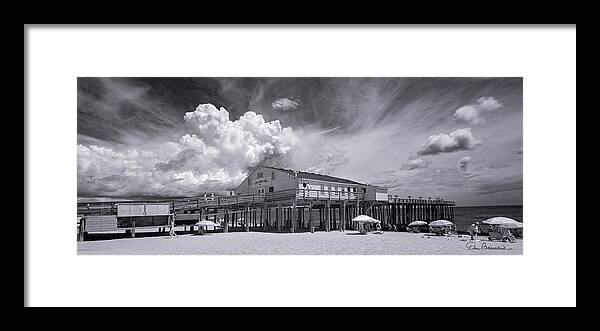 Cloud Framed Print featuring the photograph Summer Cloud Beyond Kitty Hawk Pier 7813 by Dan Beauvais