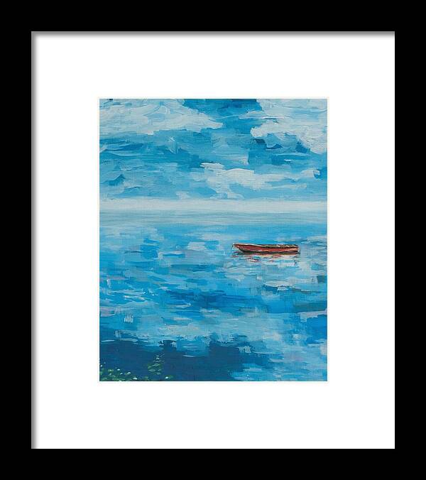 Boat Framed Print featuring the painting Summer Float by Deborah Smith