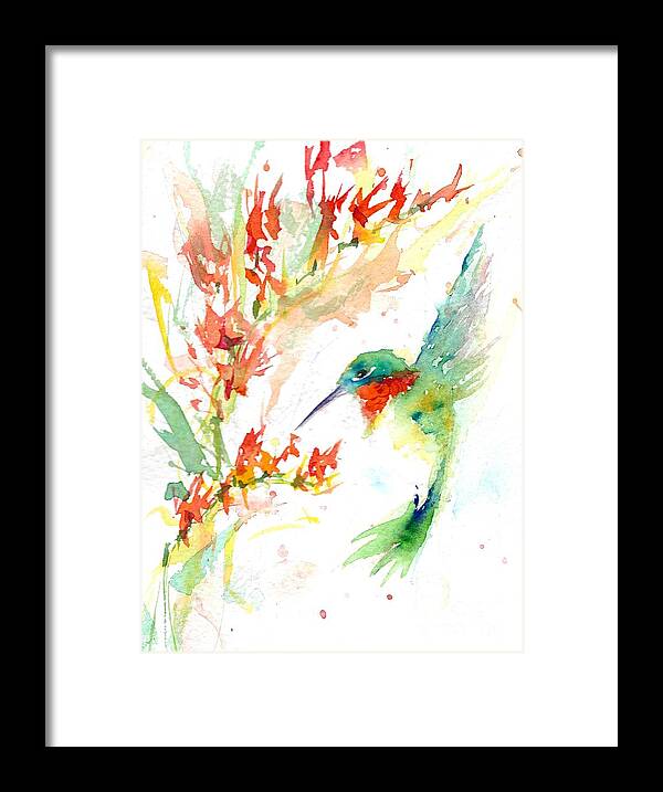  Framed Print featuring the painting Summer Hummer by Christy Lemp