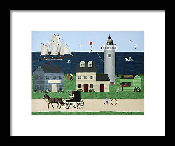 Summer In New England Framed Print featuring the painting Summer In New England by Susan C Houghton