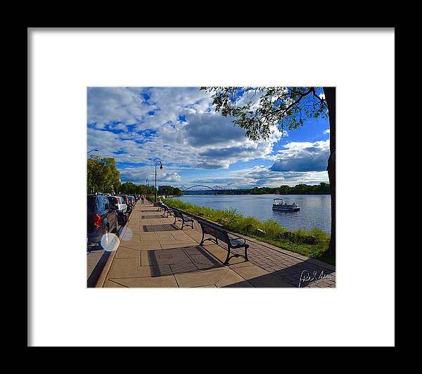 Mississippiriver Beautiful Riversidepark Framed Print featuring the photograph Summer On The River by Phil S Addis