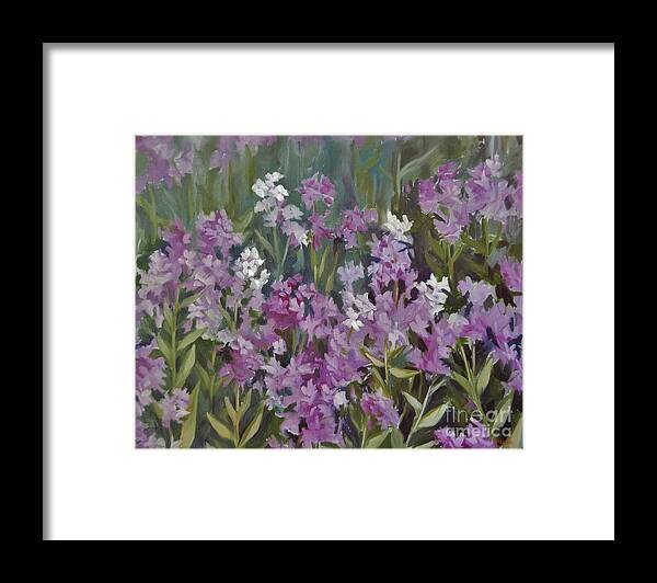 Phlox Framed Print featuring the painting Summer Purple by K M Pawelec
