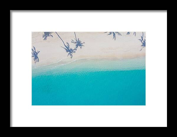 Oceans Framed Print featuring the photograph Summer Seascape Beautiful Waves, Blue by Levente Bodo