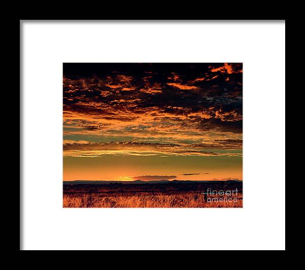 Fuji Framed Print featuring the photograph Summer Sunset by Charles Muhle