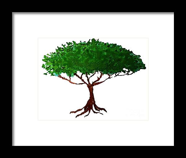 Summer Framed Print featuring the painting Summer Tree Watercolor with Transparent Background by Delynn Addams