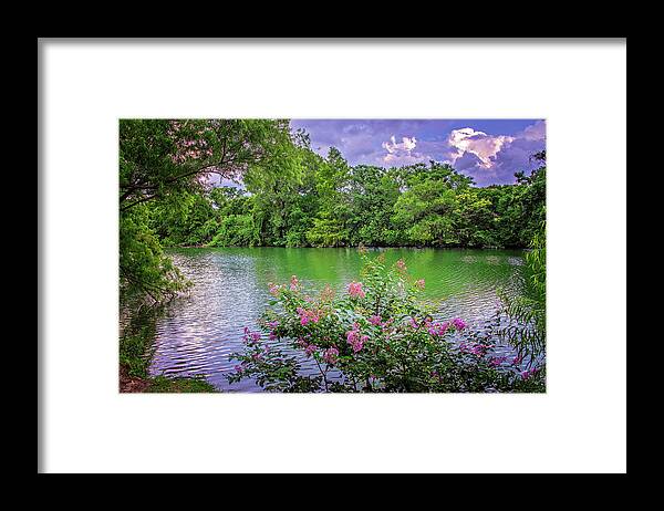 Cibolo Creek Framed Print featuring the photograph Summer's Touch at Cibolo Creek by Lynn Bauer