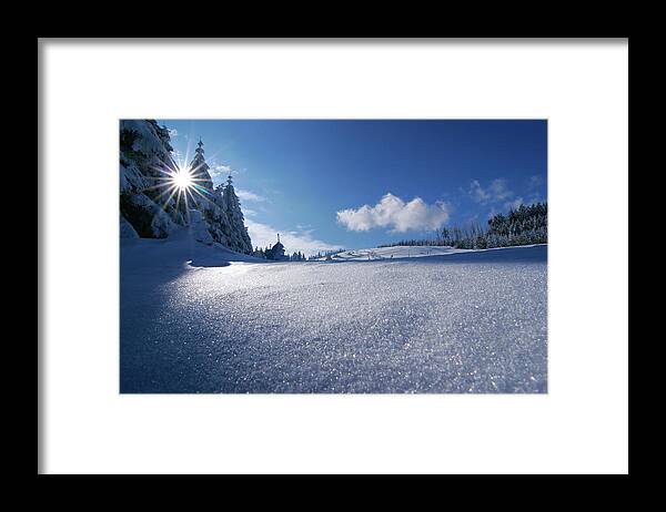Cool Attitude Framed Print featuring the photograph Sun And Snow by Avtg