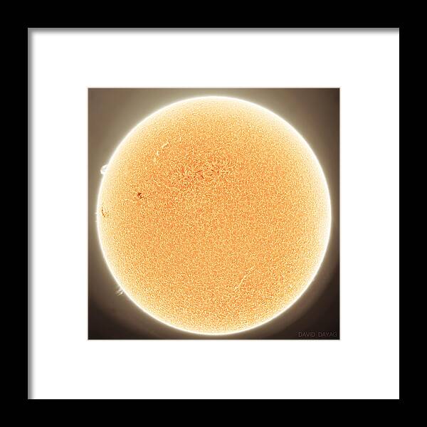 Sun Framed Print featuring the photograph Sun - Full Disk In H-alpha by David Dayag