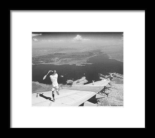 Tennis Framed Print featuring the mixed media Sun Stroke by Thomas Barbey