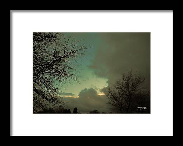 Weather Framed Print featuring the photograph Sundown Weather by Richard Thomas