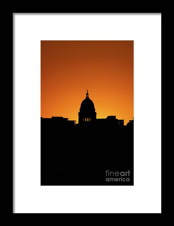 Capitol Framed Print featuring the photograph Sunny Silhouette by Amfmgirl Photography