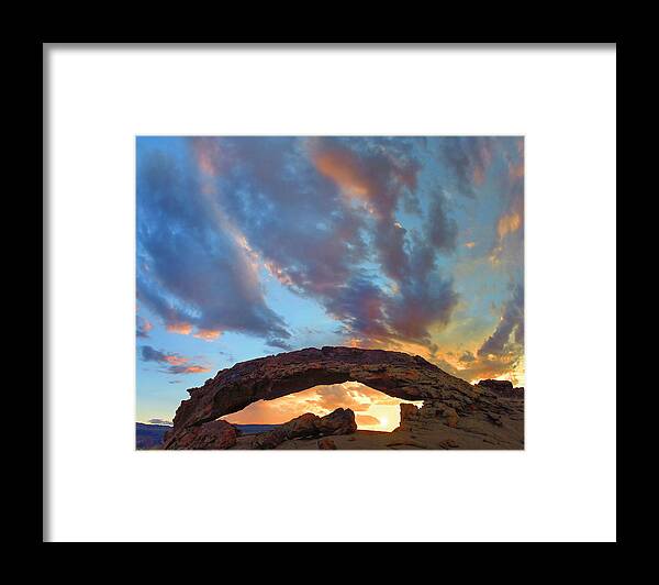 00586204 Framed Print featuring the photograph Sunset Arch, Grand Staircase-escalante Nm, Utah by Tim Fitzharris