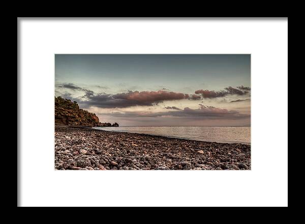 Scenics Framed Print featuring the photograph Sunset At Asino Beach, Vulcano by Andrea Rapisarda Photography