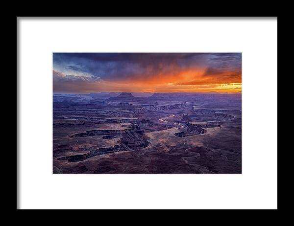  Framed Print featuring the photograph Sunset At Canyonlands by Shirley Ji