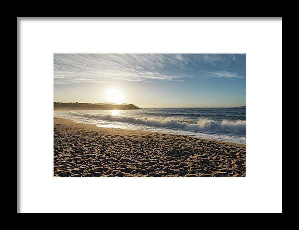 Sea Framed Print featuring the photograph Sunset At Monastery Beach by Joseph S Giacalone