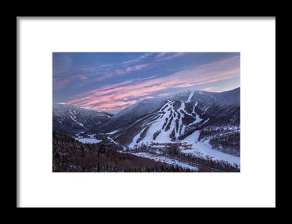 Sunset Framed Print featuring the photograph Sunset Glow Over Cannon Mountain 2 by White Mountain Images