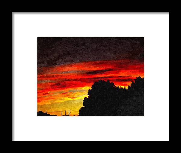 Sunset Framed Print featuring the mixed media Sunset III by Christopher Reed