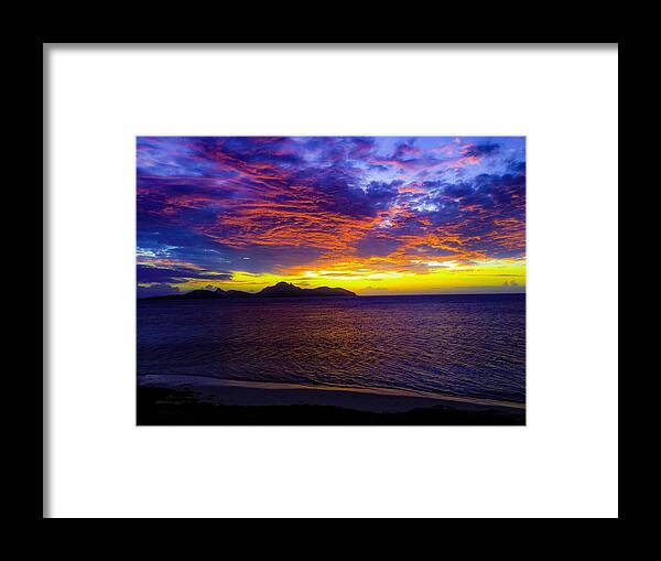 Fiji Framed Print featuring the photograph Sunset in Paradise by Jeremy Guerin