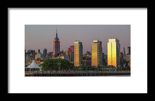 New Framed Print featuring the photograph Sunset in the City by Betsy Knapp