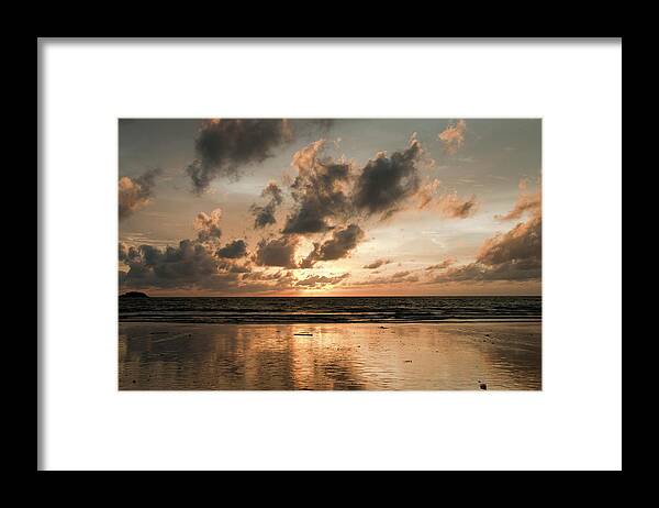 Andaman Sea Framed Print featuring the photograph Sunset On Patong Beach by Tbradford