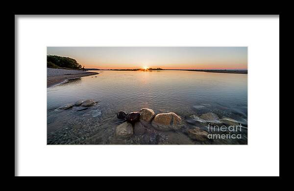 Platte River Framed Print featuring the photograph Sunset over Platte River by Twenty Two North Photography
