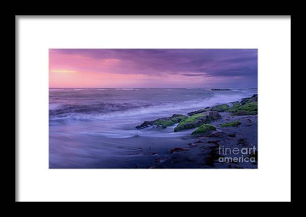 Gulf Framed Print featuring the photograph Sunset Surf On The Gulf Of Mexico, Venice, Florida by Liesl Walsh