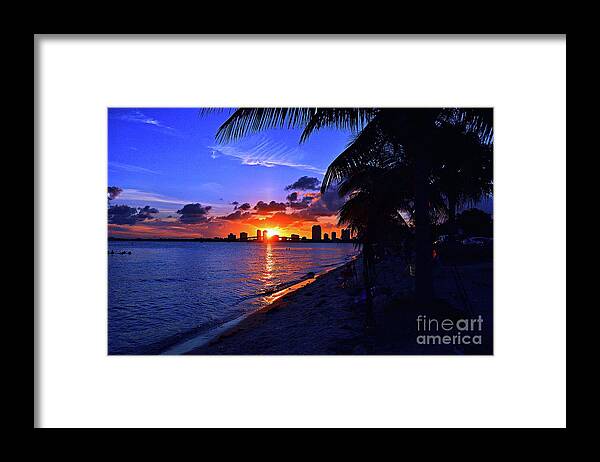 Miami Framed Print featuring the photograph Sunset by Thomas Schroeder