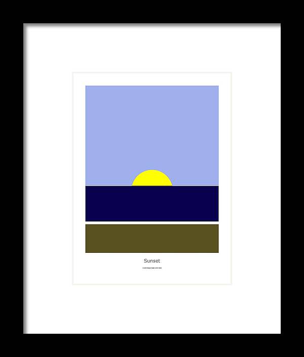 San Francisco Framed Print featuring the digital art Sunset by John Steven Calder