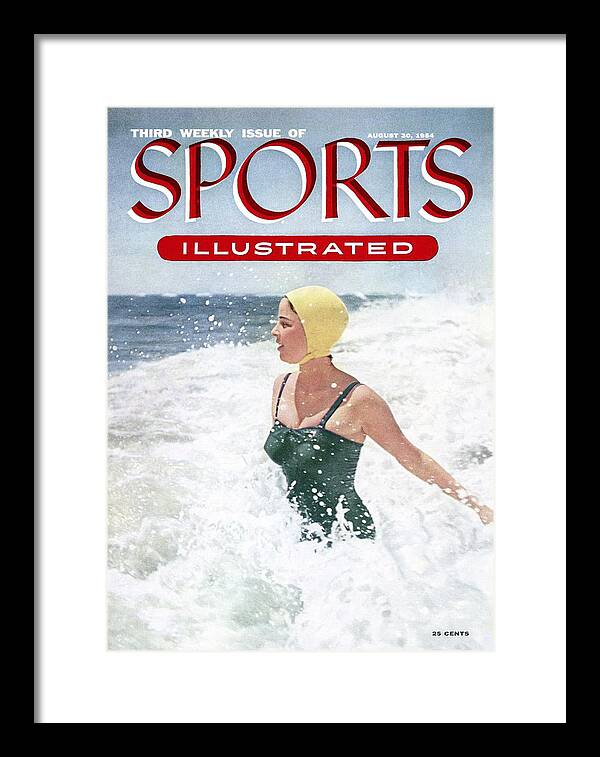 Magazine Cover Framed Print featuring the photograph Surf Bathing Closeups Sports Illustrated Cover by Sports Illustrated