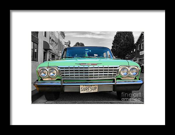 Vintage Framed Print featuring the photograph Surf5up by Steve Ember