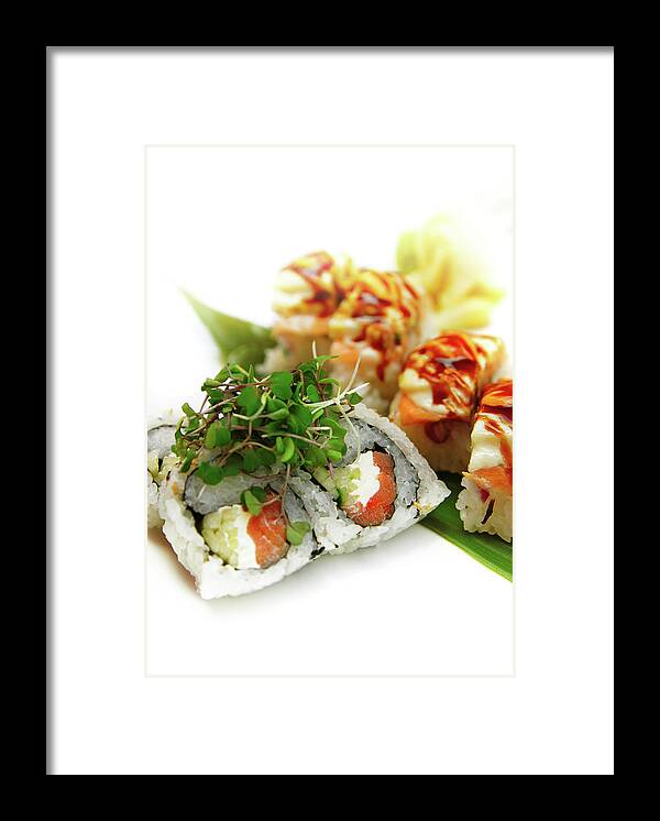Egg Framed Print featuring the photograph Sushi by Thepalmer