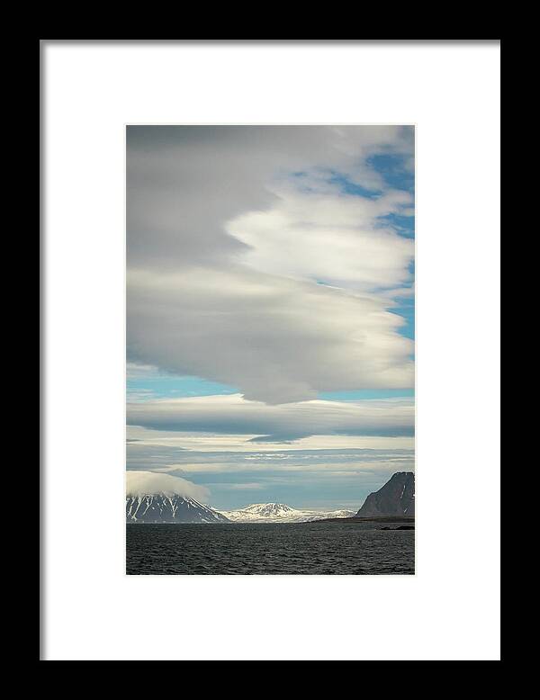Svalbard Framed Print featuring the photograph Svalbard, Norway Seascape by Steven Upton
