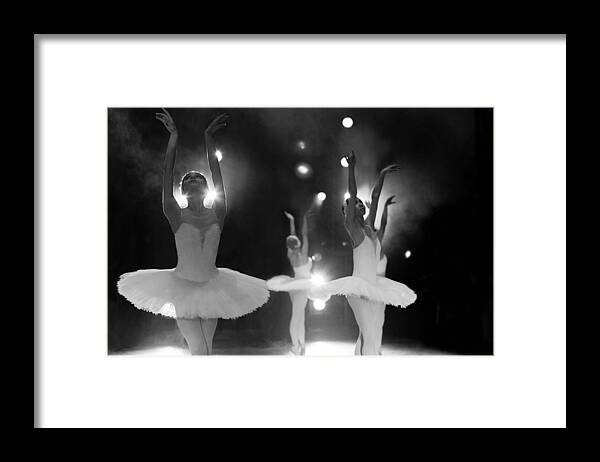 Performance Framed Print featuring the photograph Swan Lake by Alexandr Pobat
