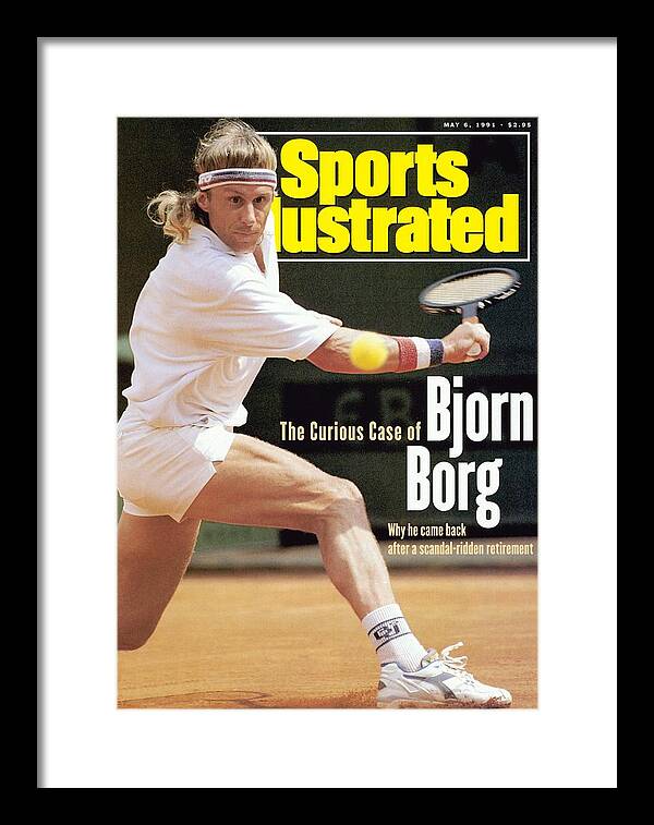 Tennis Framed Print featuring the photograph Sweden Bjorn Borg, 1991 Monte Carlo Open Sports Illustrated Cover by Sports Illustrated