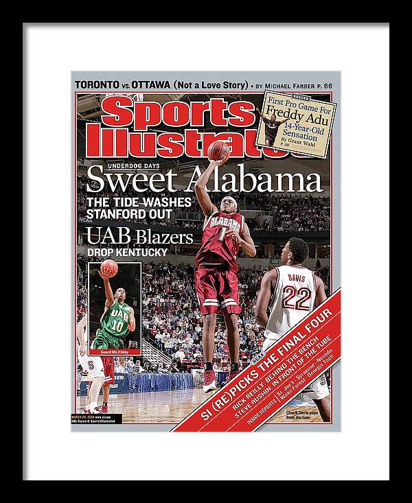 Magazine Cover Framed Print featuring the photograph Sweet Alabama The Tide Washes Stanford Out Sports Illustrated Cover by Sports Illustrated