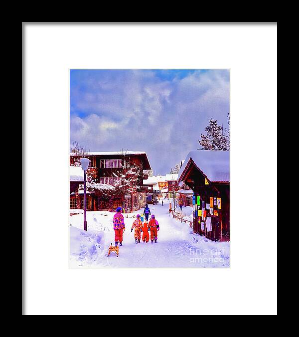 Swiss Framed Print featuring the photograph Swiss Week End Mountians Family by Tom Jelen