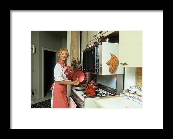 1980-1989 Framed Print featuring the photograph Sybil Danning On Cooking With The Stars by Donaldson Collection