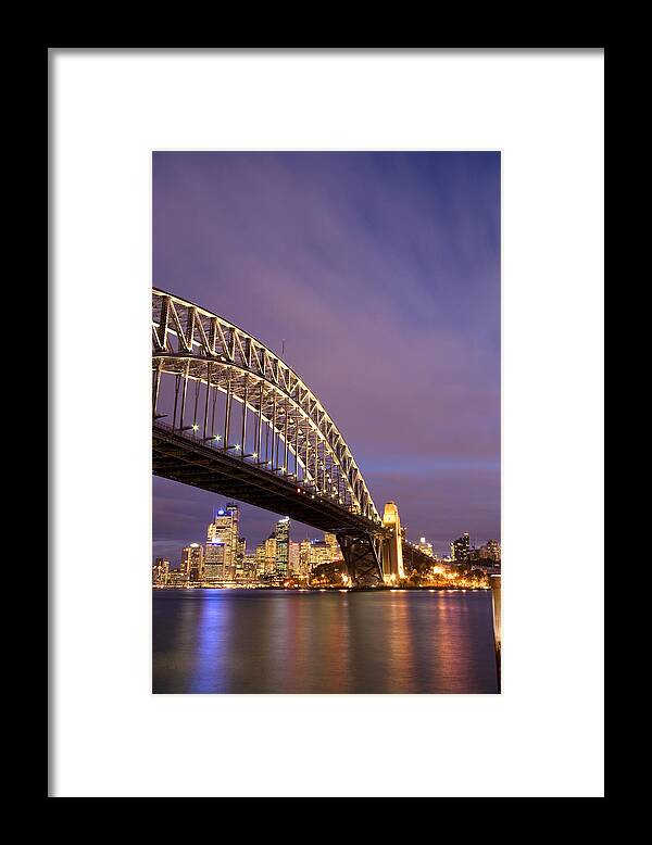 Commercial Dock Framed Print featuring the photograph Sydney Harbour Bridge by Felixr