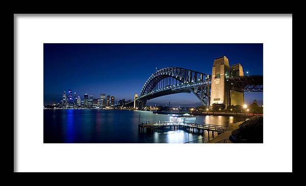 Panoramic Framed Print featuring the photograph Sydney Harbour Bridge by Timstarkey