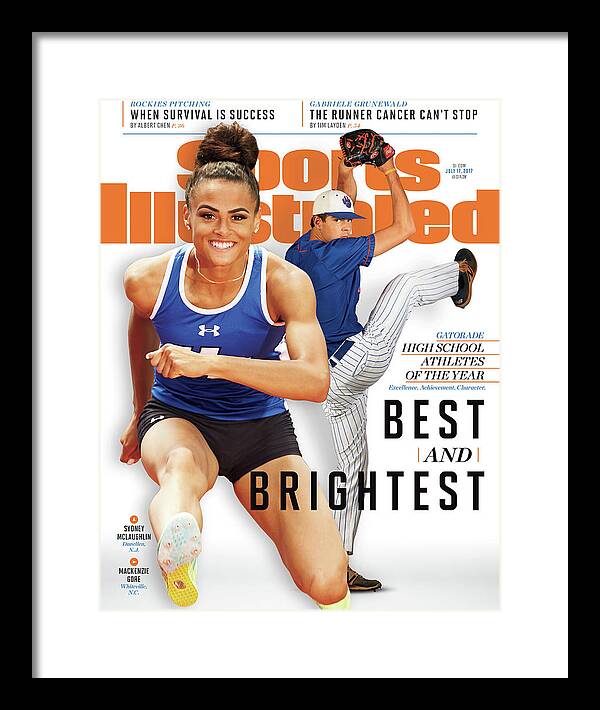 Magazine Cover Framed Print featuring the photograph Sydney Mclaughlin And Mackenzie Gore, 2017 Gatorade High Sports Illustrated Cover by Sports Illustrated