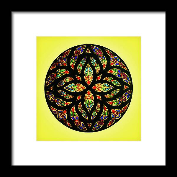 Stained Glass Framed Print featuring the digital art Symmetry by Rick Wicker