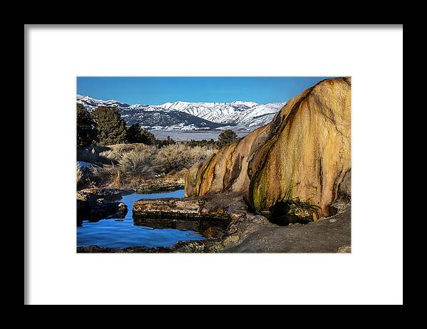  Framed Print featuring the photograph Travertine hot spring by John T Humphrey