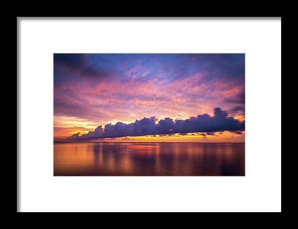 Clouds Framed Print featuring the photograph Tampa Bay Sunrise by Joe Leone