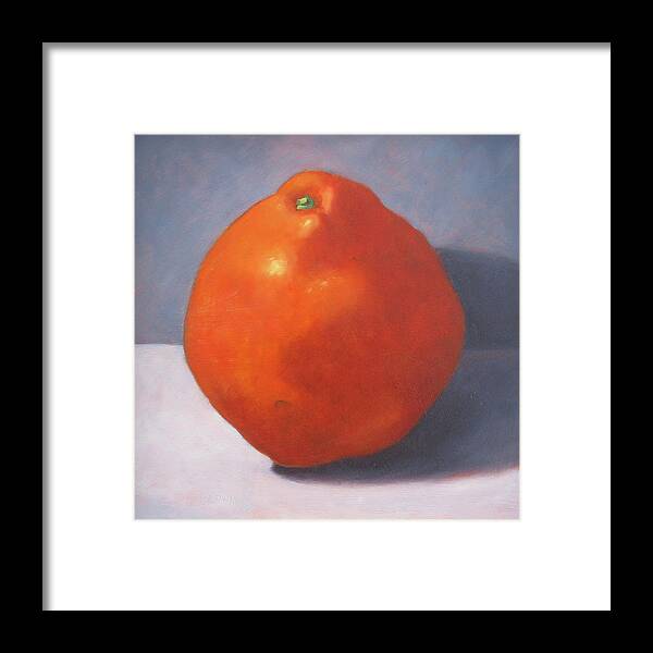 Orange Framed Print featuring the painting Tangello by John Holdway